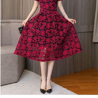Đầm Ren Hoả Đỏ Đẹp Lắm Nha