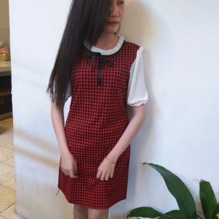váy suông caro