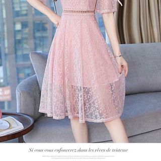Đầm Ren Tây Lỡ Hồng Xanh