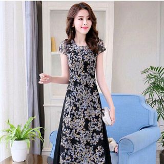 Đầm Phối Voal Hoa Nhỏ