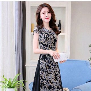 Đầm Phối Voal Hoa Nhỏ