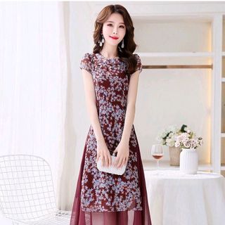 Đầm Phối Voal Hoa Nhỏ