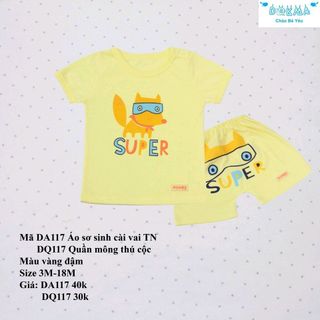 bộ sơ sinh cài vai DQ117