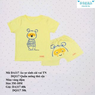 bộ sơ sinh cài vai DQ117