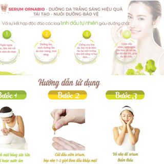 Serum Ornabio - Dưỡng Trắng Sáng- Ngăn Ngừa Lõa Hóa - Làm Mờ Thâm Mụn - Nám Da Tàn Nhan