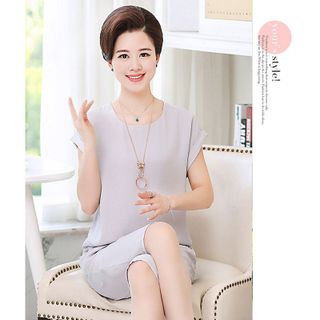Set bộ lửng summer đen cánh dơi tay lật