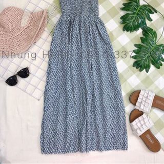 Đầm maxi nhíu thun Hoa nhí