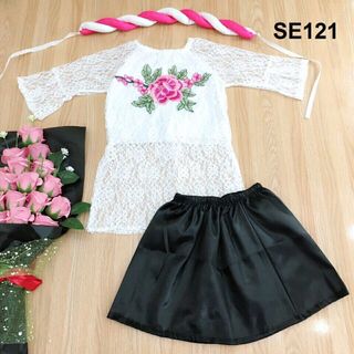 sét áo dài kèm chân váy mấn