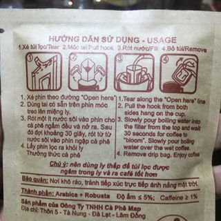 Cà Phê Phin Giấy