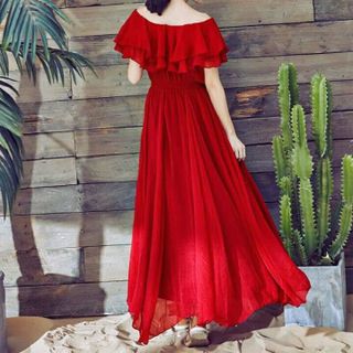 ĐẦM MAXI VOAN TRỄ VAI BÈO