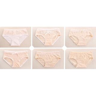 Hộp quà tặng 6 quần lót nữ cotton xinh xắn - Set màu vàng
