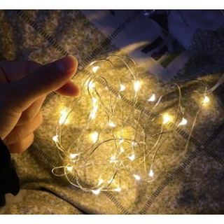 Dây đèn Fairy Light đom đóm chipsbling 10 mét dùng pin vàng nắng