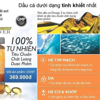 Dầu cá 100 tinh chất thiên nhiên giá sỉ