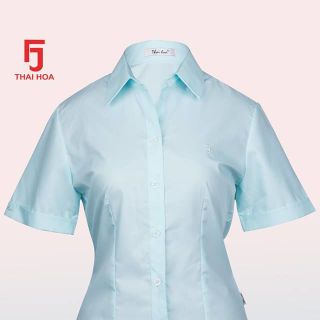 Áo Sơ Mi Tay Ngắn Thái Hòa N047-04 Xanh Ngọc giá sỉ