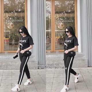 QUẦN BAGGY THUN SỌC TRẮNG