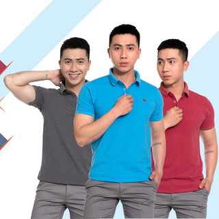 Áo thun cổ bẻ vải cá sấu 100 cotton siêu mát