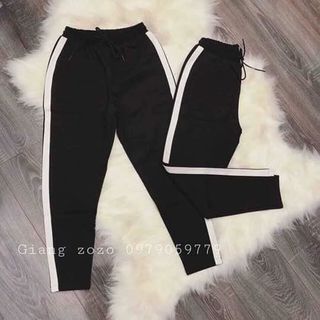 QUẦN BAGGY THUN SỌC TRẮNG