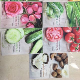 Mặt nạ giấy các loại sâm vàng đỏ lựu hoa hồng cà chua dưa leo khoai tây mật ong trà xanh lô hội dừa chẻycolagen