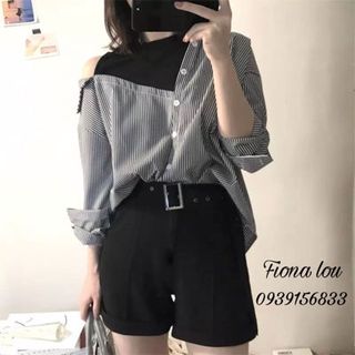 áo sơmi phối lưới và len