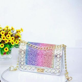 Túi kim tuyến 7 màu đính đá