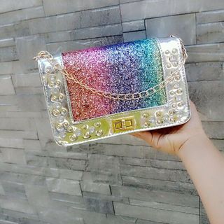 Túi kim tuyến 7 màu đính đá