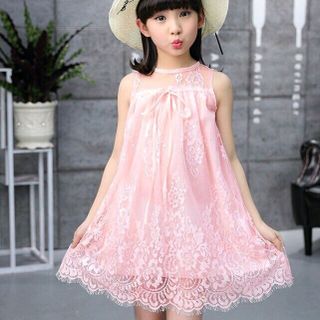 Váy bé gái phối ren