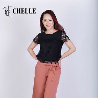 Áo ren phối tayngực