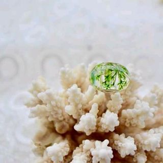 Hạt charm hoa Anne queen thủ công từ resin và hoa