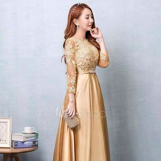 ĐẦM MAXI TAY LỠ THÊU HOA 3D