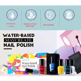 Hộp 6 chai sơn móng tay màu Maycreate