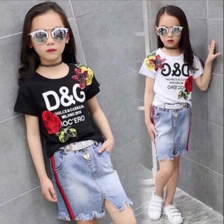 Set váy bé gái năng động cá tính Hàng có sẵn