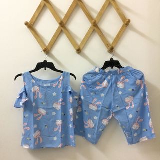 ĐỒ BỘ MẶC Ở NHÀ VẢI LANH ÁO XẺ VAI QUẦN LỬNG