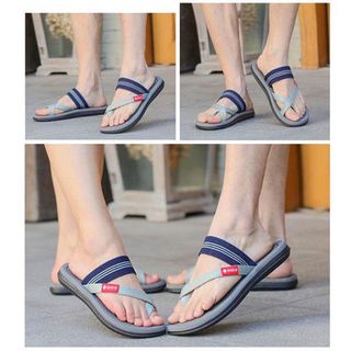 Dép kẹp ngón quai ngang đen và xám 2018 Unisex Độc Lạ