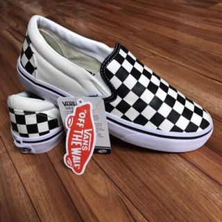 van lười slipon kẻ caro nam nữ