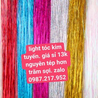 light tóc kim tuyến nguyên tép mấy trăm sợi 13k tổng đơn đặt hàng 500k một hoặc nhiều sản phẩm công lại được tính sỉ nhe các bạn