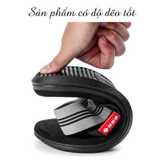Dép kẹp ngón quai ngang đen và xám 2018 Unisex Độc Lạ