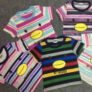 Áo kẻ sọc hình mặt cười cho bé trai bé gái size 1-7
