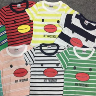 Áo kẻ sọc hình mặt cười cho bé trai bé gái size 1-7
