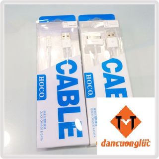Cáp sạc HOCO trắng Lightning 120 cm