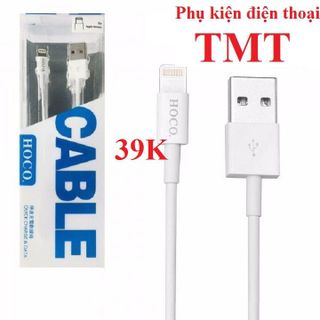 Cáp sạc HOCO trắng Lightning 120 cm