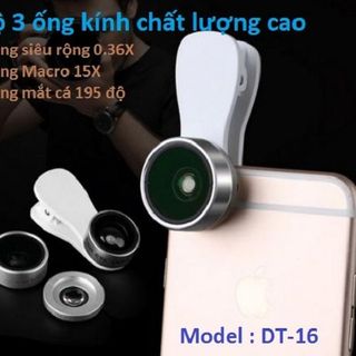 Bộ 3 Ông kinh Macro 15X fisheye 195 độ góc rộng 036X - 16 giá sỉ