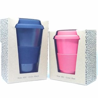 Ly cà phê chất liệu chứa xơ tre với nắp silicon