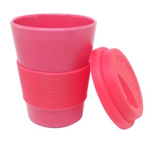 Ly cà phê chất liệu chứa xơ tre với nắp silicon