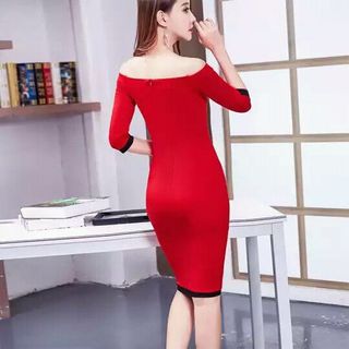 Đầm ôm body viền đen