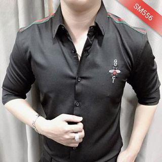Áo Sơ Mi Thêu Họa Tiết Tay Dài