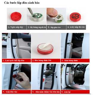 Bộ 2 đèn cảnh báo mở cửa xe
