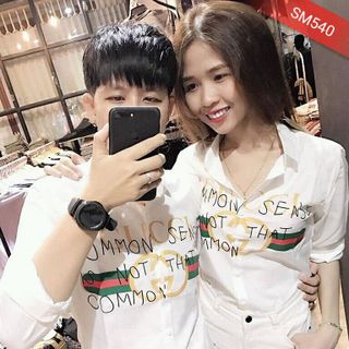 Áo Sơ Mi In Sọc/Họa Tiết Tay Dài