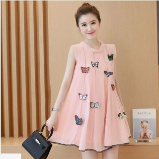 đầm suông chiffon kết bướm