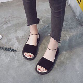 giày sandal bản ngang nỉ xinh