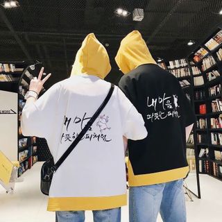 ÁO UNISEX THÁI TAY LỠ PHỐI NÓN